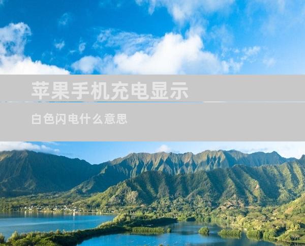 苹果手机充电显示白色闪电什么意思