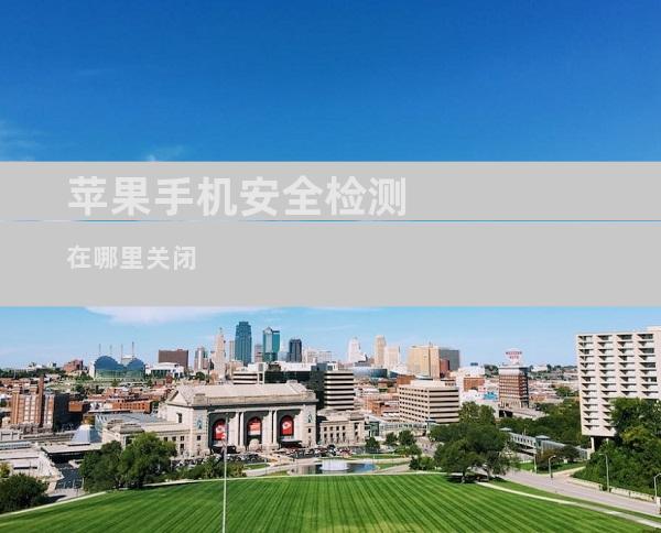苹果手机安全检测在哪里关闭